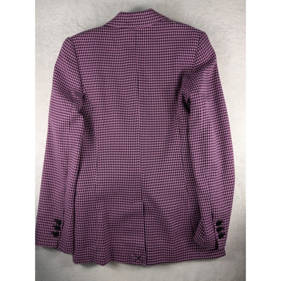 NWT‎ Mango MNG Houndstooth Blazer Womens XXS Purple Black Americana Carlota Coat - Picture 16 of 16